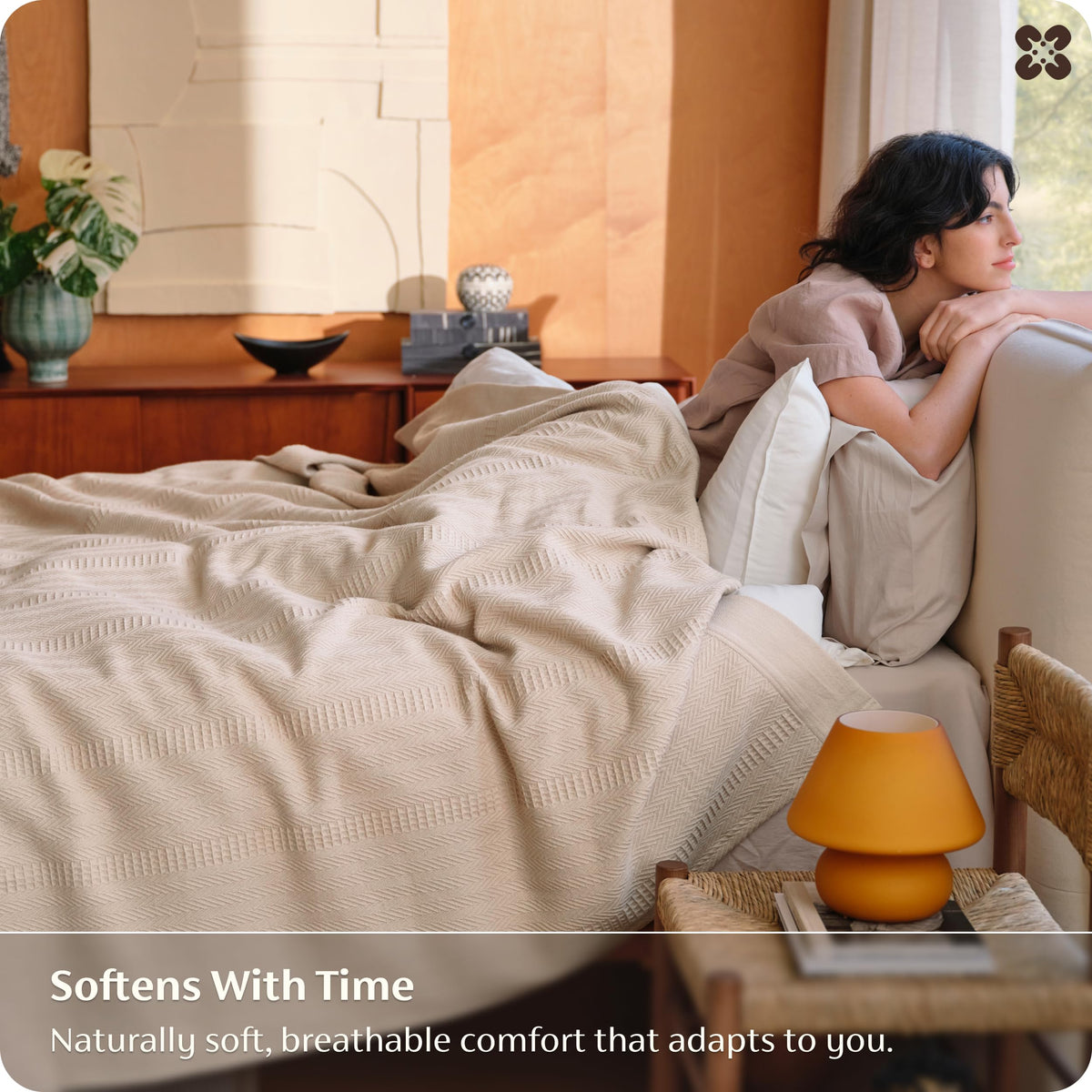 Bedsure soft-touch fabric emphasizes cozy, breathable feel that's gentle on skin