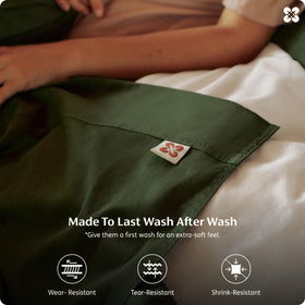Bedsure 17-inch deep pocket demonstrated on a bed for a snug fit