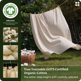 Bedsure organic cotton queen flat sheet offering breathable comfort for cool nights