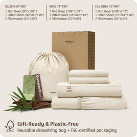 Bedsure packaging: FSC-certified materials and reusable tote for eco-conscious presentation.
