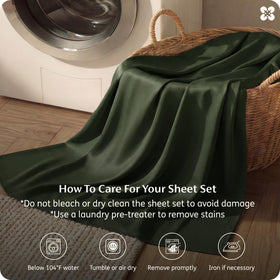 Bedsure packaging in olive green for the king sheet set.