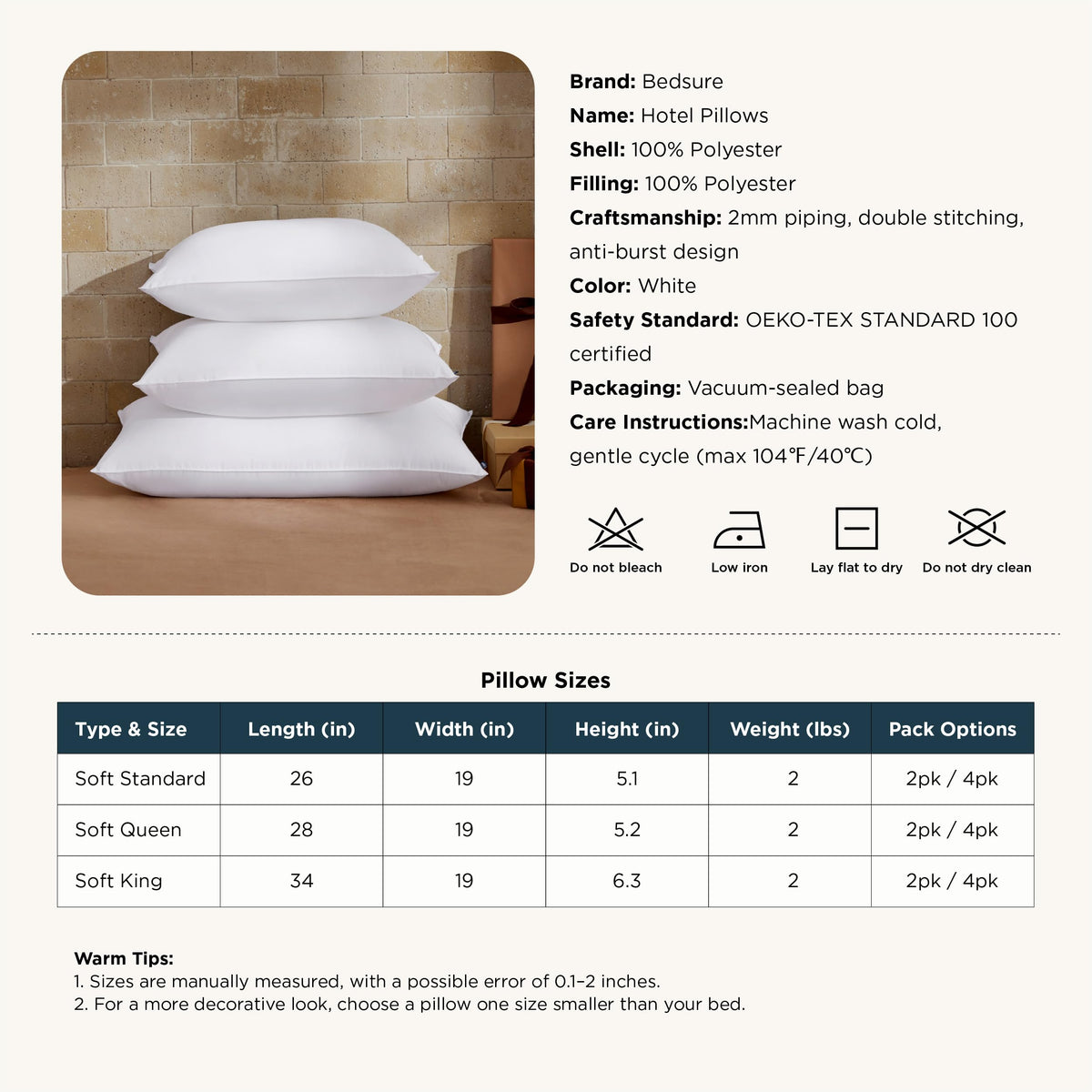 Bedsure packaging and bedroom display showing guest-ready comfort