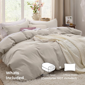 Bedsure pillow sham 20x26 closeup demonstrates secure stitching for durability.