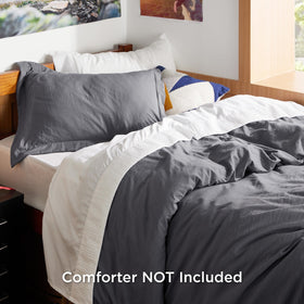Bedsure pillow sham 20x26 shows soft, breathable cotton-like feel
