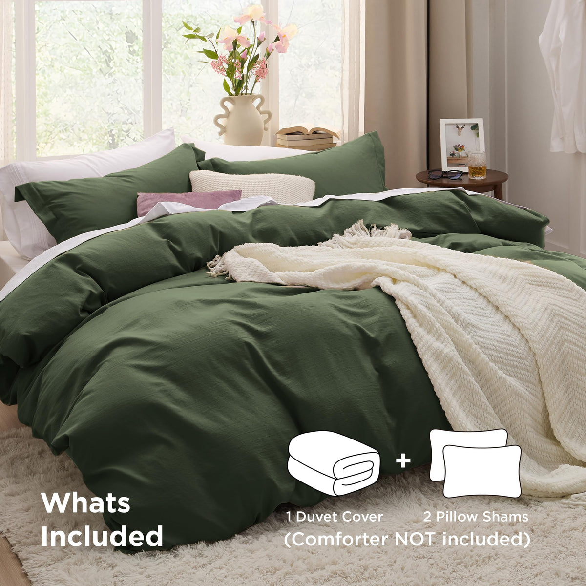 Bedsure pillow shams 20x26 enhance bed decor and comfort.