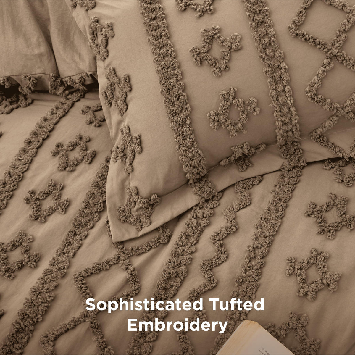 Bedsure pillow shams measure 20 by 36 inches to complete the set.
