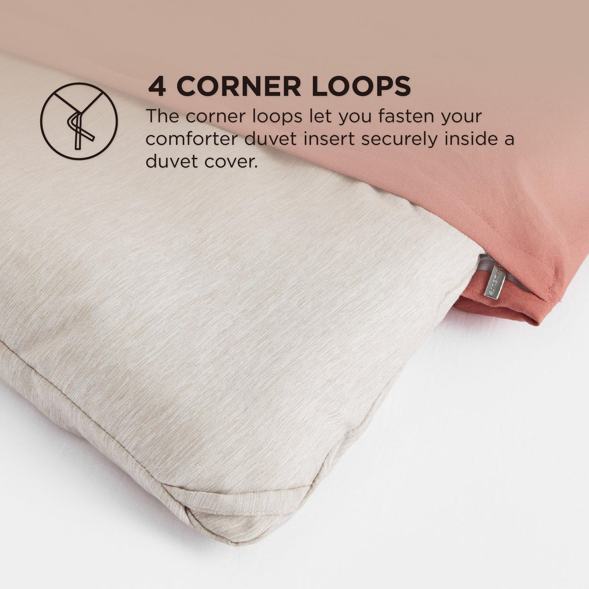 Bedsure beige pillow shams pair with the comforter for cohesive decor