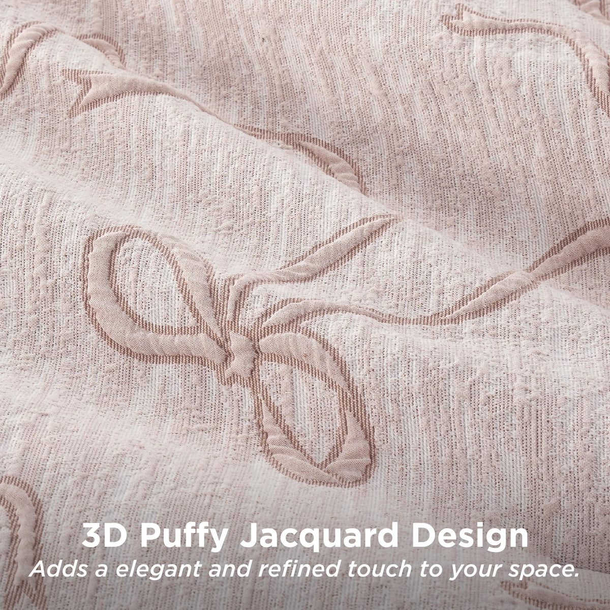 Bedsure matching pink pillow shams complete the coordinated bedding set.