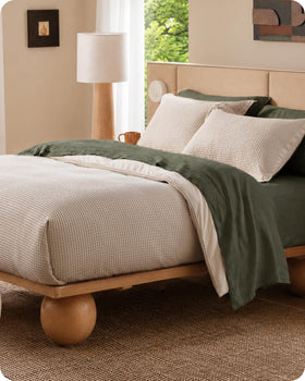 Bedsure pillow shams in queen size for elegant drape.