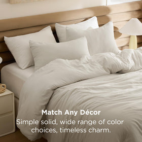 Beige pillowcase close-up emphasizes smooth, gentle fabric for nightly comfort.