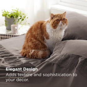 Bedsure pillowcases with ruched hems for elegant border and retention