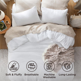 Bedsure pillowcase set close-up emphasizes smooth weave and cozy feel