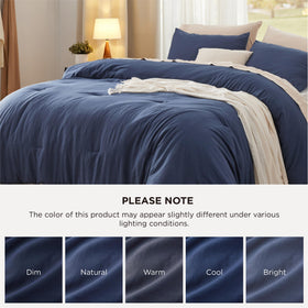 Two pillowcases paired with Bedsure comforter for a coordinated look