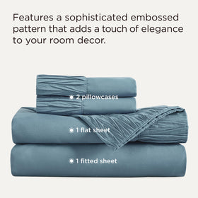 Bedsure pillowcases with ruched hem detail add elegant border and containment.