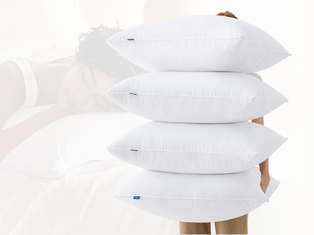 Bedsure Pillows 4-pack with cloud-soft feel for luxurious at-home sleep.