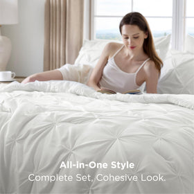 Bedsure pinch-pleat design emphasizes elegant texture and hotel-inspired style in any room.