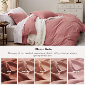 Bedsure pink clay color-fast dye maintains vibrant shade over time