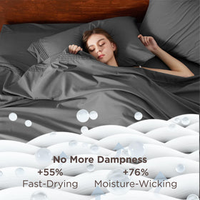 Bedsure pillowcase with pintuck edge adds texture to bed setup