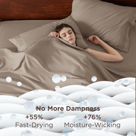 Bedsure pillowcases with pintuck edge adding decorative texture.