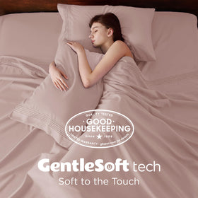 Bedsure pintuck-top sheet adds subtle texture to bed.