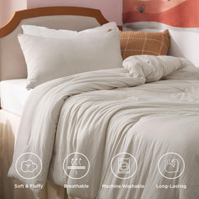Bedsure prewashed cotton-like fabric adds gentle luxury to your bed.