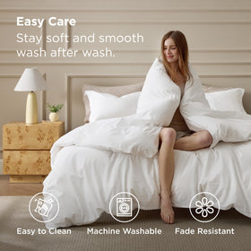 Bedsure prewashed cotton finish for a soft, relaxed hand.