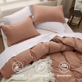 Bedsure prewashed microfiber fabric delivers a soft hand and durable feel.