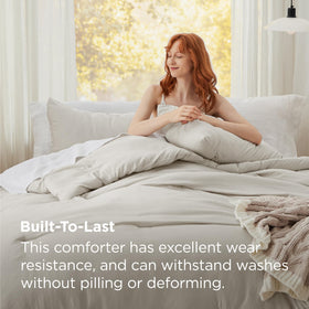 Bedsure prewashed soft bedding beige reverse color suggests versatile styling options