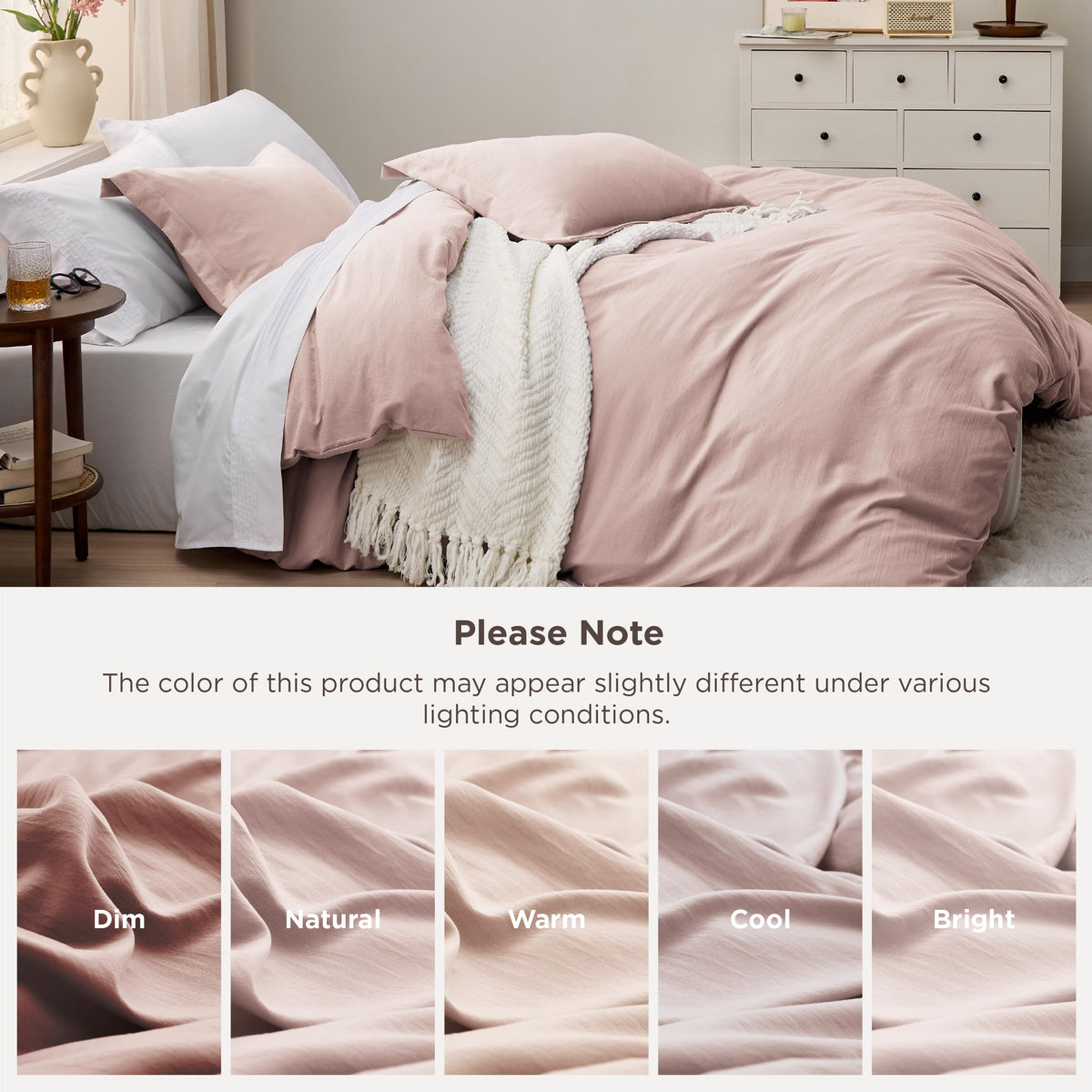 Bedsure Prewashed Soft Polyester fabric feels lightweight yet durable.