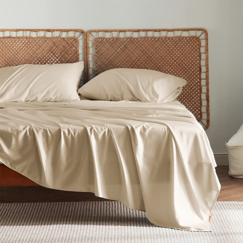 Bedsure PureWoven soft silky sheets for smooth, skin-friendly nights.