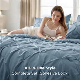 Bedsure queen bed-in-a-bag with seven pieces displayed together
