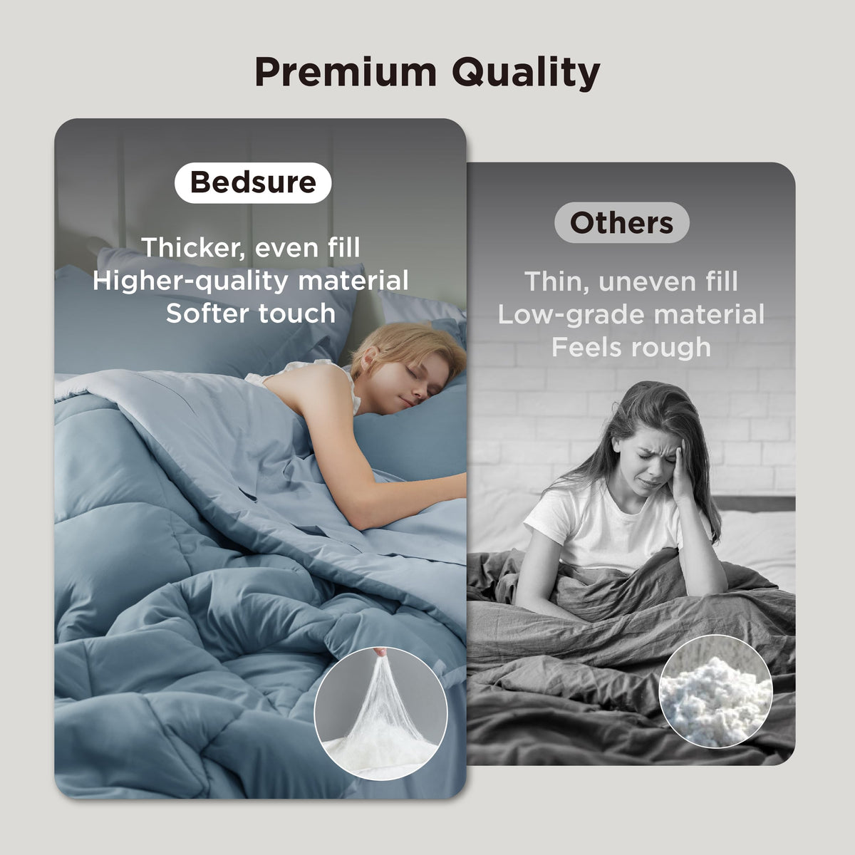 Bedsure 7-piece bed-in-a-bag includes sheets and shams for all-season convenience.