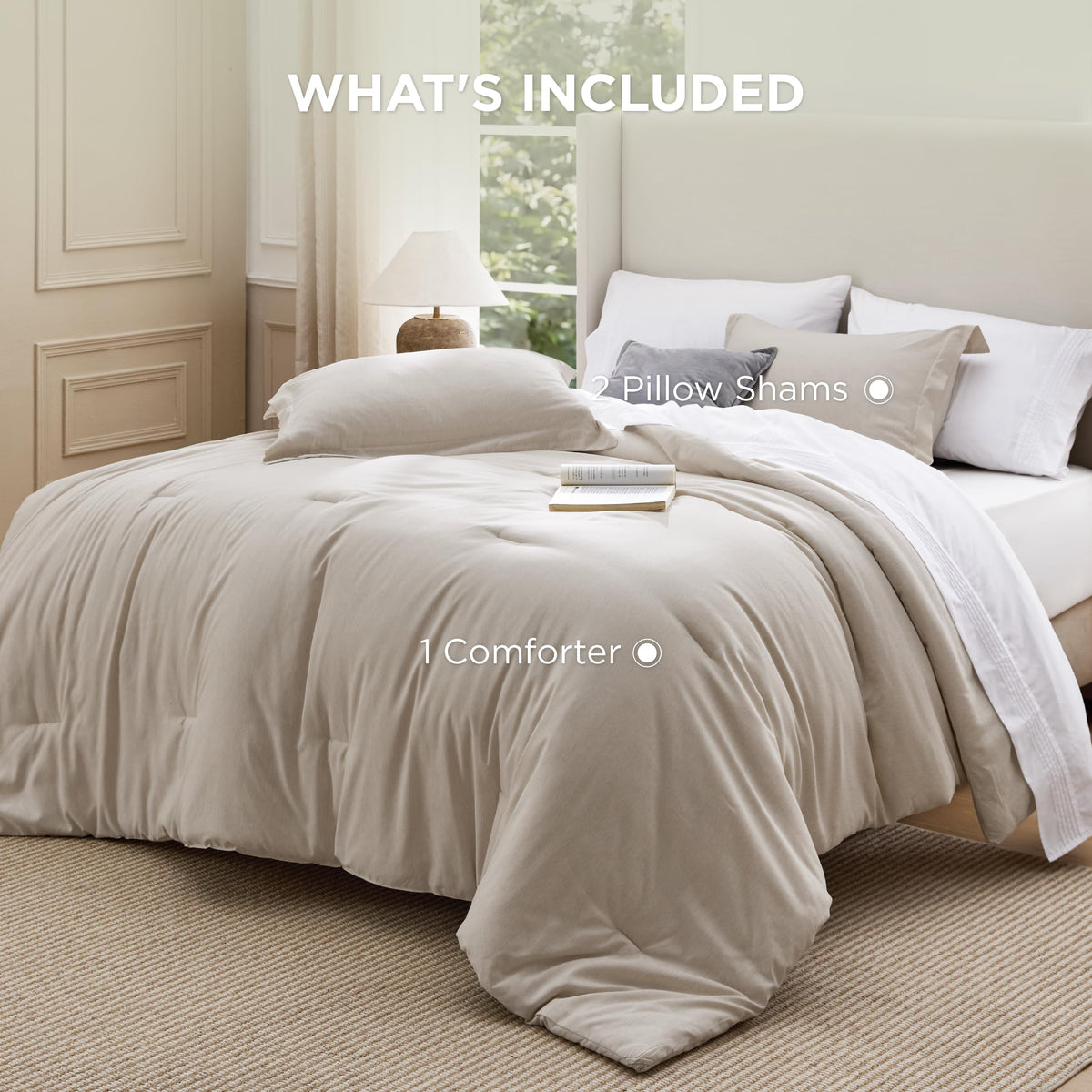 Bedsure 90x90 queen comforter fits standard bed for cozy nights