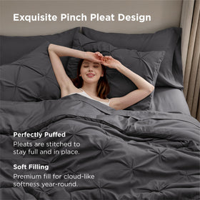 Bedsure queen sheets in dark grey, smooth weave for temperature regulation