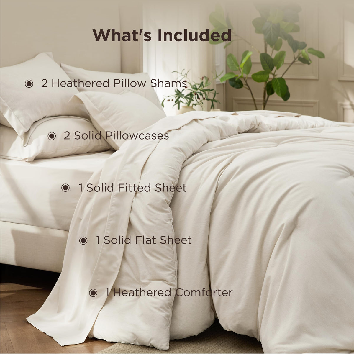 Bedsure beige flat sheet 90x102 for smooth clean top layer