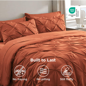 Bedsure queen comforter set burnt orange care instructions simplify washing and upkeep