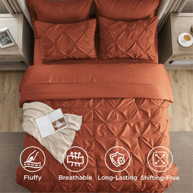 Bedsure queen comforter set burnt orange sheets demonstrate smooth feel and easy care