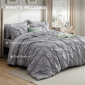 Bedsure close-up texture image highlights durable, fade-resistant microfiber.