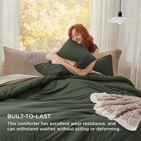 Bedsure soft fabric closeup highlighting the cotton-like texture