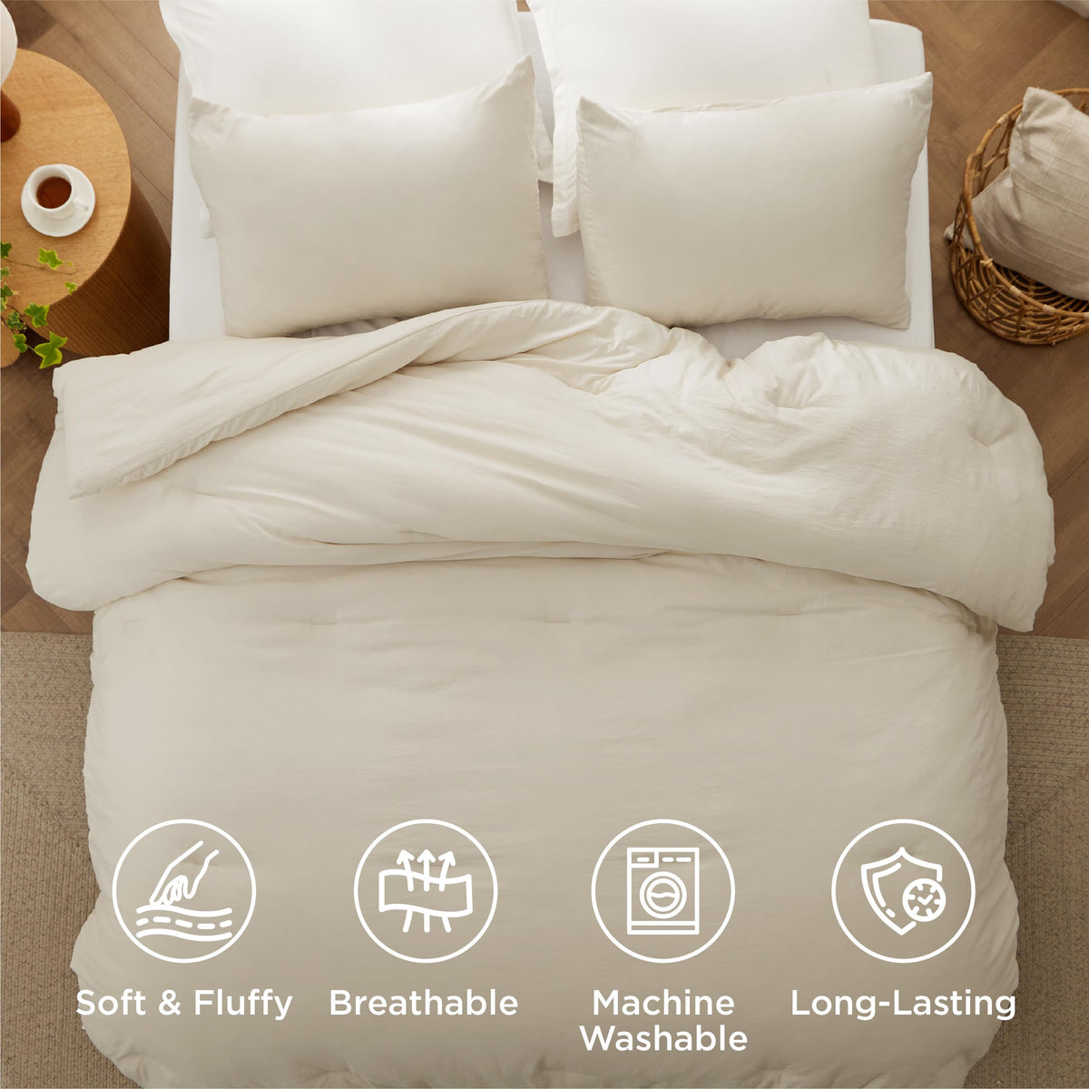 Bedsure two pillowcases complete the coordinated bedding look
