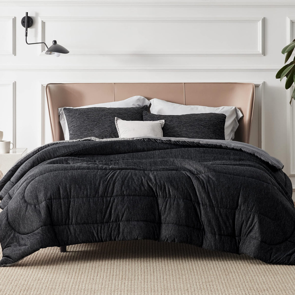 Bedsure queen comforter with soft hypoallergenic fabric for sensitive skin.