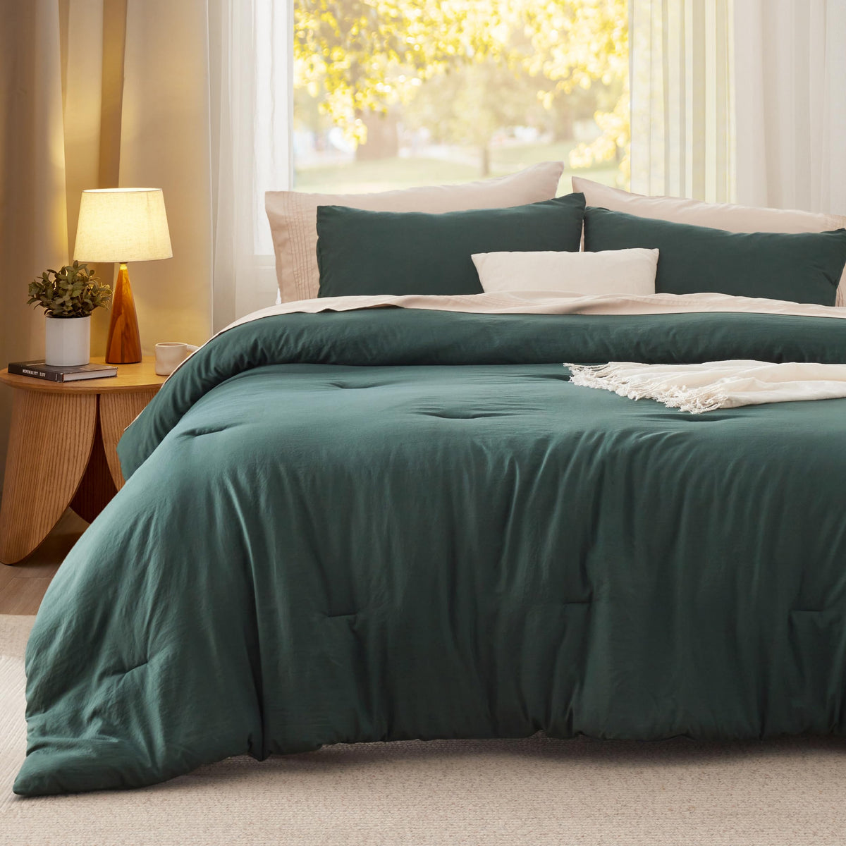 Bedsure close-up of soft fabric reveals cotton like texture for cozy nights