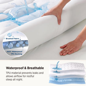 Bedsure queen protector with 21-inch deep pocket for secure fit