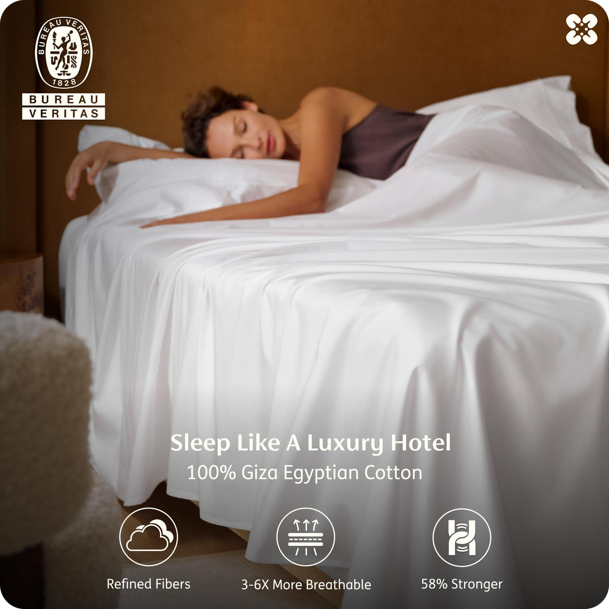 Bedsure queen fitted sheet with an 18-inch pocket for secure fit