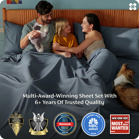 Bedsure queen flat sheet laid flat with generous dimensions for full coverage.
