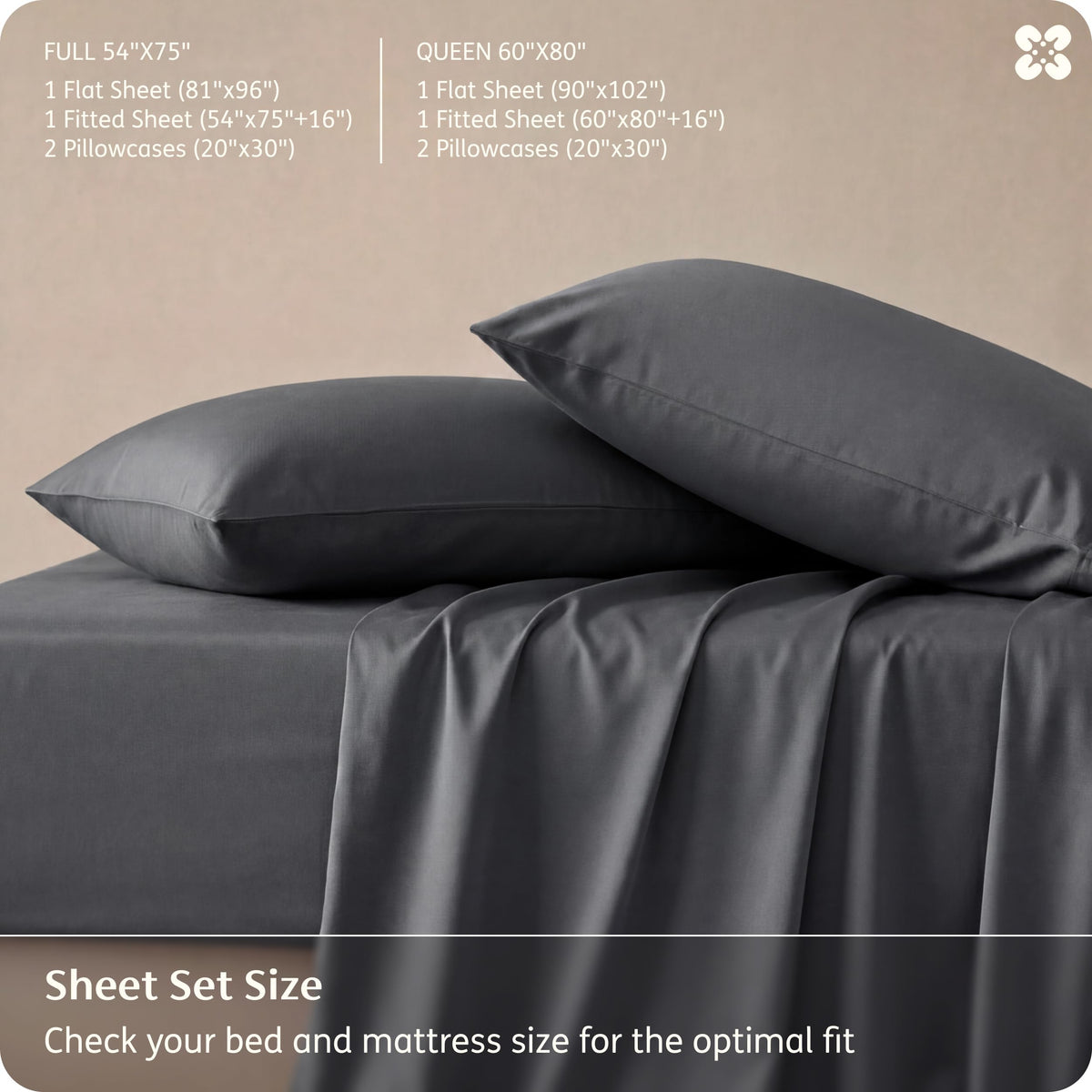 Bedsure OEKO-TEX certified bamboo sheet set for peace of mind.