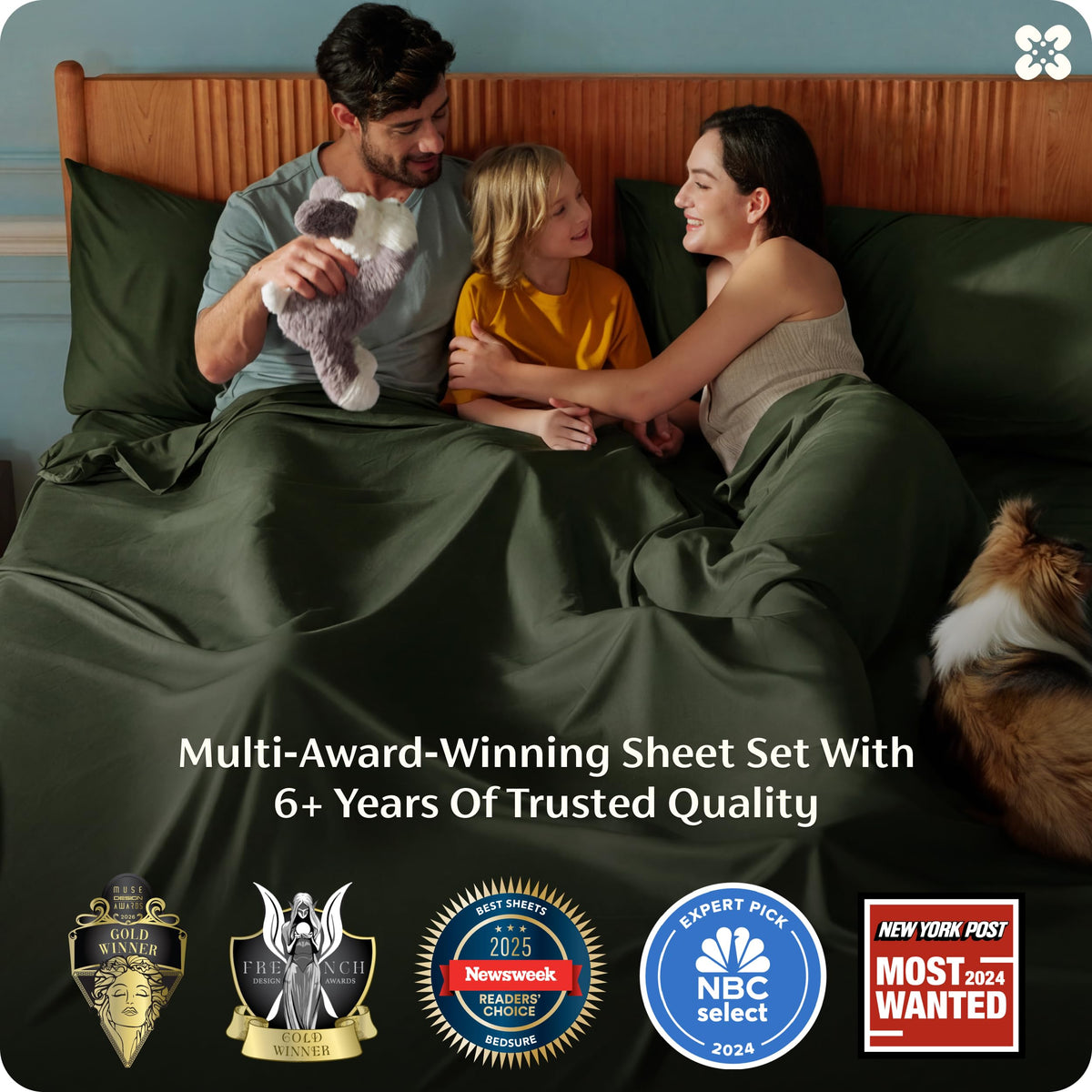 Bedsure queen sheet set deep-pocket 16inch demonstrates secure fit on tall mattresses.