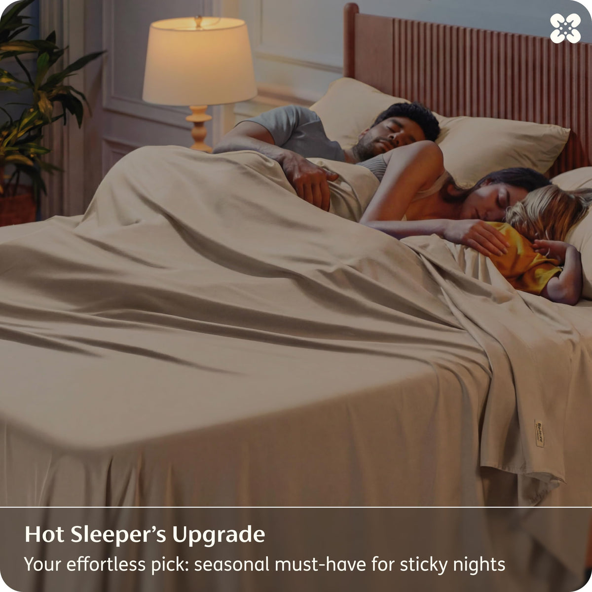 Bedsure queen sheet set fitted sheet demonstrates secure 360° stretch on deep mattresses
