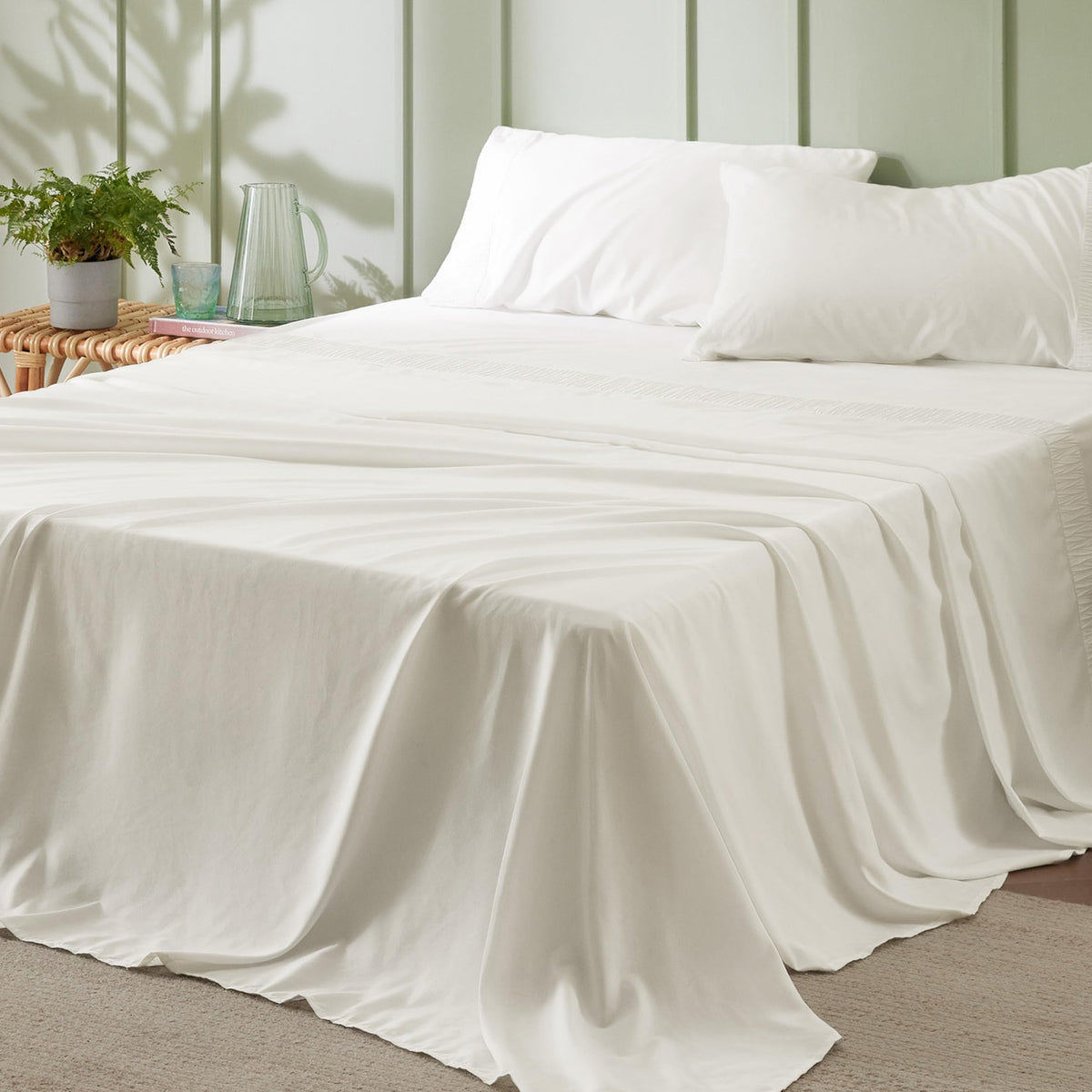 Bedsure queen pillowcases with ruched hem for refined style and comfort