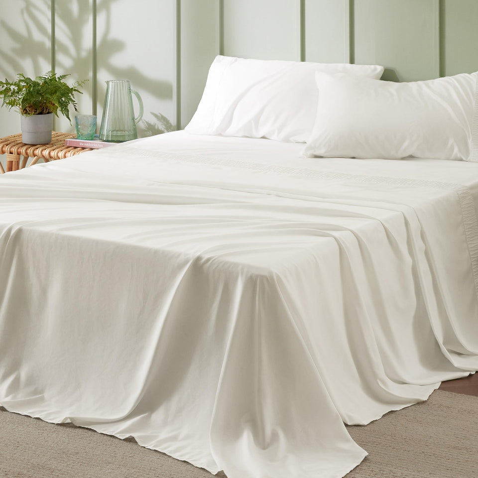 Bedsure queen pillowcases with ruched hem for refined style and comfort